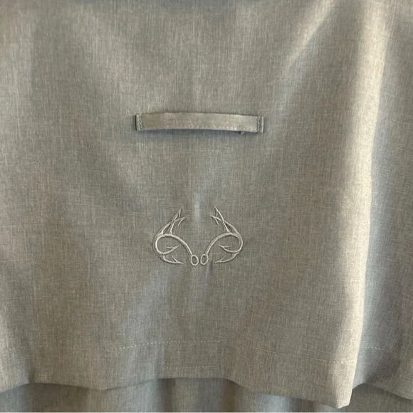 Realtree Men's Short Sleeve Vented Fishing Shirt Size L Blue NEW - Picture 6 of 8